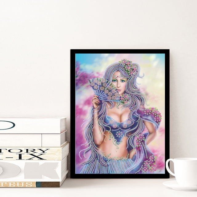 Cuadros Decorativos 5D bricolaje especial en forma de diamante pintura arte mujeres punto de cruz (Beauty08) Ehuebsd embutido en tela