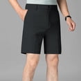 thumbnail image 2 of Hurxie Men's Golf Shorts Big and Tall Casual Dress Shorts Stretch Lightweight Summer Flat Front Shorts Black,XXXXXL, 2 of 8