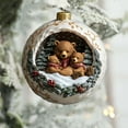 thumbnail image 4 of DAMAI Bear Family Christmas Ornament - Adorable Hanging Decor, Black Bear Family of 3 Ornaments for Christmas Tree, Mantel & Home Indoor Holiday Displays, 4 of 7