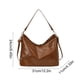 thumbnail image 3 of Bolso Bandolera de Piel Sintética de Gran Capacidad para Mujer | Correa Ajustable | Bolso Compacto y Elegante para Uso Diario de Estudiantes | Blanco, Marrón y Café, 3 of 6