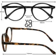 thumbnail image 4 of Blue Light Blocking Glasses Men Women Vintage Computer Glasses Blue Light Protection Round Rim Frame Anti Eyestrain Blue Light Blocker Eyeglasses (4 Pack), 4 of 6