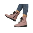 thumbnail image 3 of Rockomi Womens Fashion Work Boot Comfortable Lace Up Ankle Boots Outdoor Slip Resistant Round Toe Pink 5, 3 of 9
