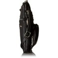 thumbnail image 3 of Roma Leathers Genuine Leather Multi-Pocket Crossbody Purse Bag (Black), 3 of 6