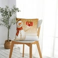 thumbnail image 5 of Pofeuu Christmas Snowman Gift Print Double-sided plush pillowcase Square Throw Pillow Covers Pillows Cover for Living Room Bedroom Sofa Couch Cushion Cover（No pillow core）-24"x24", 5 of 7