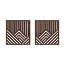 EHJRE 2 Pieces Wood Wall Art Decor Wall Decoration for Indoor Farmhouse Background Brown