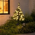 thumbnail image 3 of Solar Sparkly Christmas Tree Shaped Ground Stake Light for Outdoor, 29.53" Weatherproof Auto on Off Night Light with Warm Glowing Decor Patio Walkway Yard Flower Bed Holiday Party Display, 3 of 6
