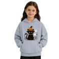 thumbnail image 5 of Grblisyd Girls Casual Long Sleeve Hoodies Cute Oversized Halloween Sweatshirt Tops with Kangaroo pocket, 5 of 6