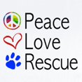 thumbnail image 2 of CafePress - Peace Love Rescue Body Suit - Baby Light Bodysuit, Size Newborn - 24 Months, 2 of 4