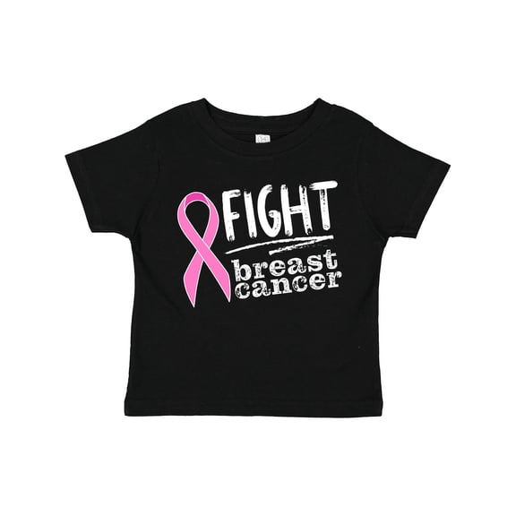 Inktastic Fight Breast Cancer Pink Ribbon Boys or Girls Toddler T-Shirt