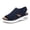 Navy, variant on Pennysue Women Walking Sandals Air Cushion Platform Breathable Knit Slip On Summer Shoes for Daily Walk Beach Travel