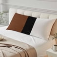 thumbnail image 4 of Brown Black White Boho Body Pillow Covers, Modern Striped Art Soft Breathable Throw Pillow Cases with Invisible Zipper, Decorative Pillowcase Pillows Protectors for Sofa Bed Couchair 20"x54", 4 of 9