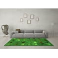 thumbnail image 3 of Ahgly Company Indoor Round Abstract Green Modern Area Rugs, 8' Round, 3 of 4