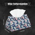 thumbnail image 6 of Lsque Flowers Printed Long Tissue Box Cover Holder, Facial Paper Organizer Dispenser,Triangle with Bottom Belt, PVC Leather Decorative Organizer, 6 of 9