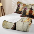 thumbnail image 4 of Erosebridal Happy Halloween Witch Quilt King, Boho Autumn Woodland King Coverlet Set for Boys Girls, Lavender Rust Gold, 3-Piece 1 Bedspread and 2 Pillowcases, 4 of 7