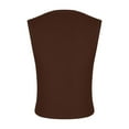 thumbnail image 6 of JGGSPWM Women's Ribbed Button Down Y2K Crop Tank Top Sleeveless Knit Vest Going Out Tops Coffee S, 6 of 8