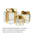 thumbnail image 3 of Christmas Lighted Gift Box Set with LED Lights, Battery Operated Holiday Decorations for Indoor and Outdoor, Tabletop, Porch, Yard, and Festive Display, 3 of 6