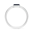 thumbnail image 2 of ANGARA Natural Emerald-Cut Blue Sapphire Solitaire Ring With Diamonds in 14K White Gold for Women (Size-6x4mm) | September Birthstone, Anniversary, Jewelry Gift for Women | Natural Blue Sapphire Ring, 2 of 11