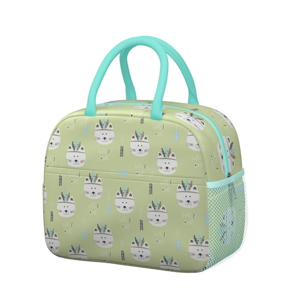 Reusable Cat Lnsulated Lunch Bag for Women & Men-Leakproof Water-Resistant Cooler Tote,Large Capacity(10.6x8.7x6.3in)for Work,Office,Travel,Picnic,Beach.