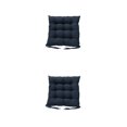 thumbnail image 4 of Inteprter Cojín de asiento de lino, transpirable, cuadrado, verano, Color sólido, que no se desvanece, sillón de oficina en casa, almohadilla Azul oscuro 2Conjunto, 4 of 6