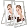 thumbnail image 1 of Gold Floating Frame ;x; Vertical Set For Picture x x x Tabletop Shelf Photo Frame Classy For Wedding Birthday Anniversary Home or Office Decor, 1 of 9