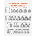 thumbnail image 3 of VEVOR Torx Bit Socket and External Torx Socket Set, 60-Piece T6-T70, TT6-TT70, TP8-TP60, E4-E24, S2 Alloy Steel and Cr-V Steel, 1/4 in, 3/8 in, and 1/2 in Drives, with Enhanced Storage Case, Hand Use, 3 of 9