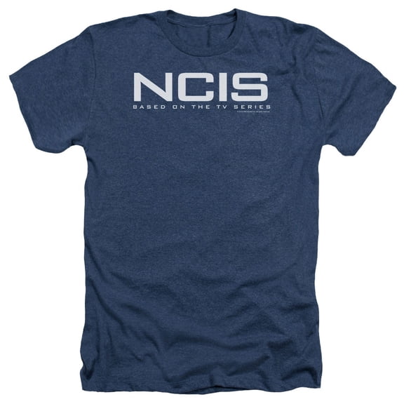 Trevco Ncis-Logo - Adult Heather Tee - Navy- Medium