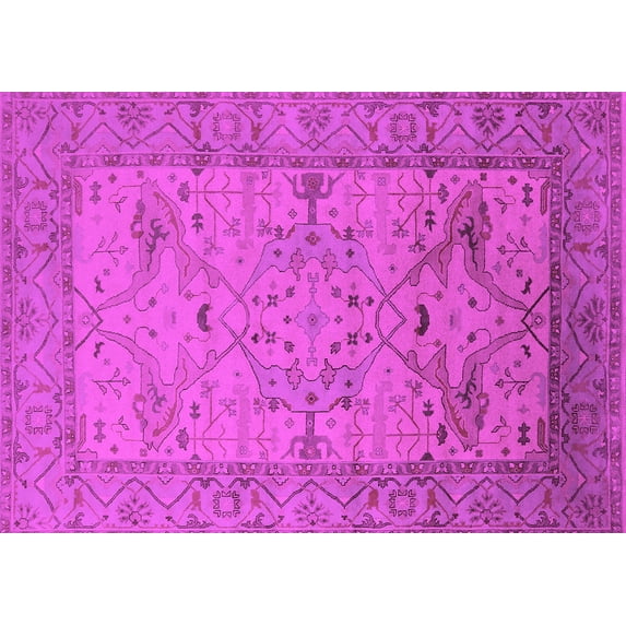 Ahgly Company Indoor Rectangle Oriental Pink Industrial Area Rugs, 2' x 3'