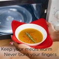 thumbnail image 4 of 1 Psc Microwave Bowl Cozies, Heat Resistant Food Warmer Holder, Heatproof Plate Holder Pots Holders for Microwaveable for Soup, Rice and Pasta W 7" H 4", 4 of 7