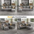 thumbnail image 5 of Apicizonhome Modular Sectional Sofa, Modern Chenille Sofa Set with USB Charging Ports, 5 Seats L Shaped Couch with Lagre Storage, Comfy Convertible Couches with Chaise for Living Room, Light Grey, 5 of 8