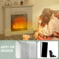 thumbnail image 4 of Costway 32" Electric Fireplace Mantel TV Stand Space Heater w/Remote Control 1400W White, 4 of 10