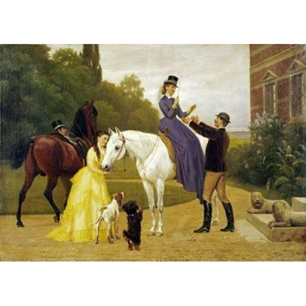 Home From Riding Canvas Art - Otto Bache (20 x 28)