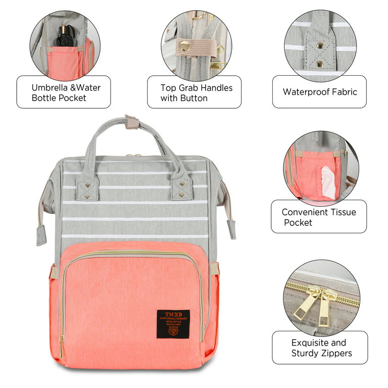SNDMOR Baby Diaper Bag Backpack, Large Capacity Diaper Bags