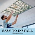 thumbnail image 6 of Retro Butterfly Fluorescent Light Covers, Green Spring Floral Botanical Magnetic Light Covers for Ceiling Lights, Fluorescent Ceiling Shade Filters for Classroom Bedroom Office 4x2Ft x 4PCS, 6 of 8