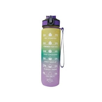 SDJMa 32 oz Water Bottles with Times to Drink and Straw, Graduated Color Motivational Water Bottle with Time Marker, Leakproof & BPA Free, for Fitness, Gym & Outdoor