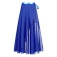 thumbnail image 5 of Ocealan Women's Girls Ballet Wrap Skirt Adjustable Waist Tie Chiffon Dance Skirts Gymnastics Ballet Royal Blue One Size, 5 of 6