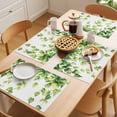 thumbnail image 5 of Spring Green Leaves Placemats Set of 6 Pastoral Botanical Plants Vines Place Mats Indoor Wipeable Table Mats Washable Cloth Dining Table Placemats for Kitchen Holiday Party Home Decor 13x19 Inch, 5 of 9