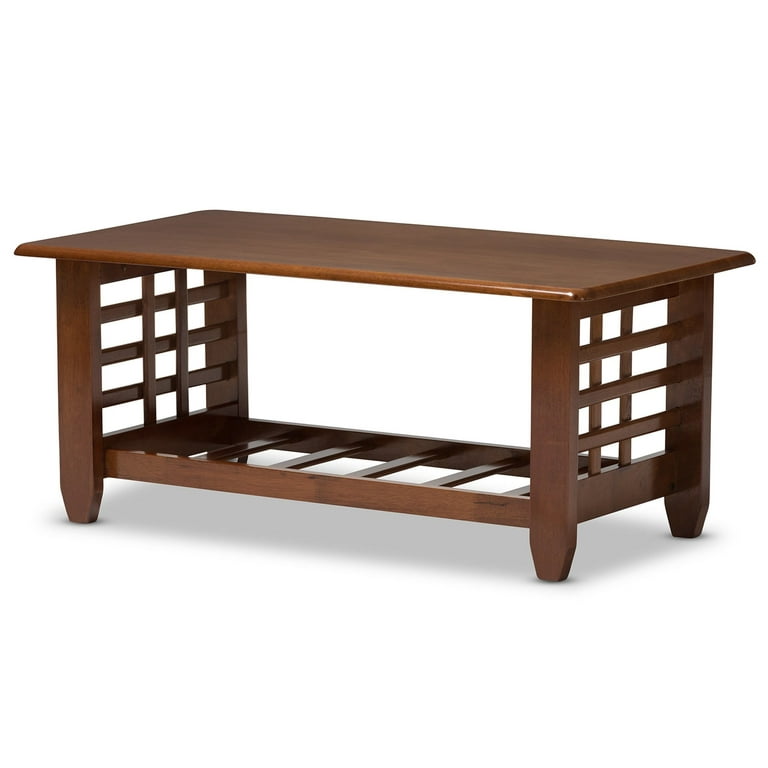 Baxton Studio Leda Mission Style Cherry Coffee Table