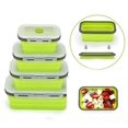 thumbnail image 4 of Silicone Foldable Food Storage Containers, 4 Pieces, Foldable, 4 of 4