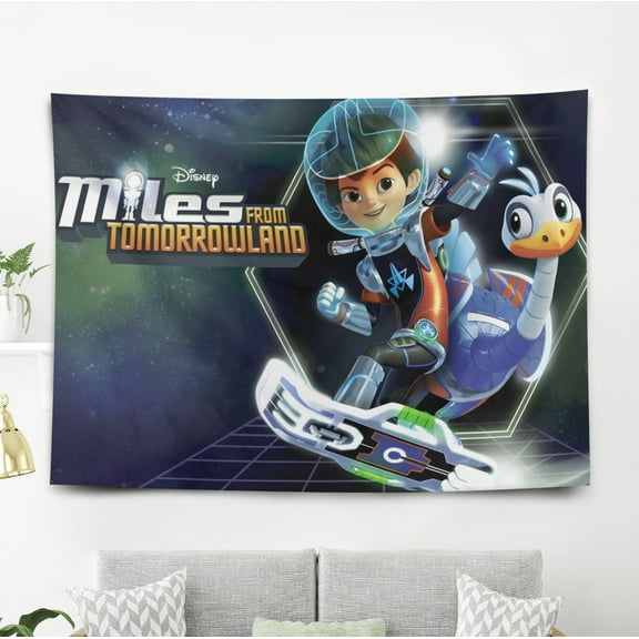 Miles from Tomorrowland-Theme Anti-pilling Tapestry Gift Wall Hanging Backdrop for Room Bedroom Girls Fans Background Banner Party Birthday Supplies Decor