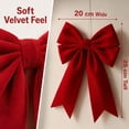 thumbnail image 5 of Deeceymbur Classic Red Burgundy Velvet Large Christmas Bow Ornament for Tree Wreath Door Wall Party Decor, 5 of 9