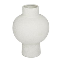 CosmoLiving by Cosmopolitan 12" Handmade White Ceramic Vase