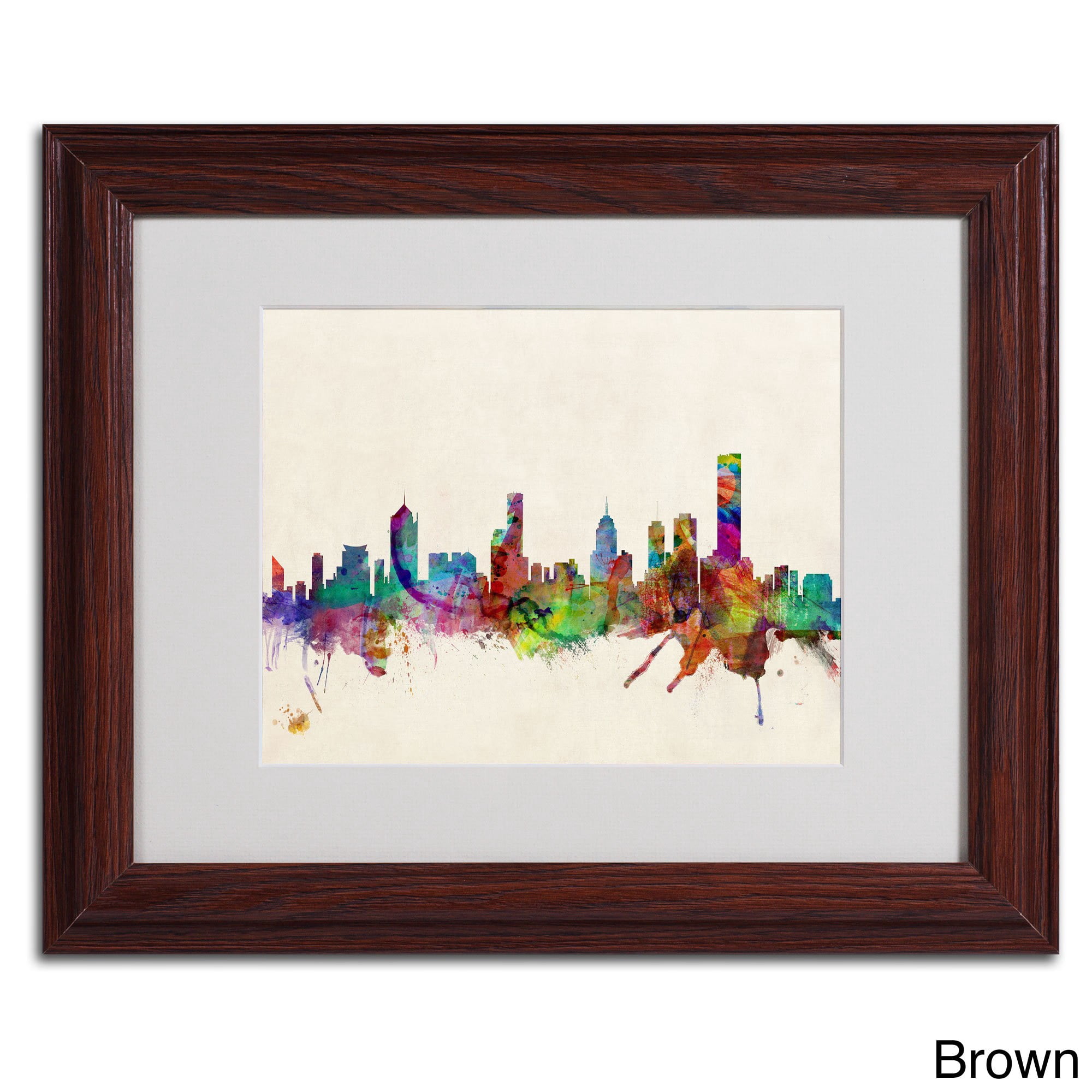 Trademark Fine Art "Melbourne, Canada" Canvas Art by Michael Tompsett, Black Frame