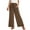 Brown, variant on ABATAB Palazzo Pants for Women Summer Wide Leg Drawstring Pants Trendy Cotton Linen Beach Vacation Outfits with Pockets