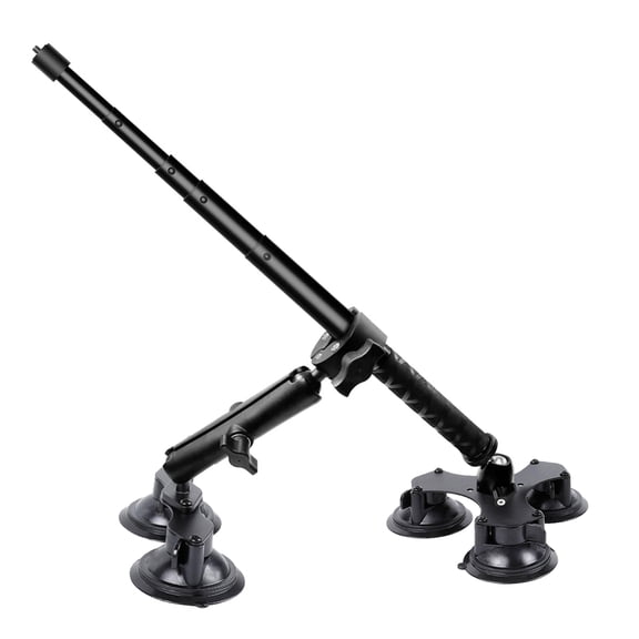 Usmallbee Suction Car Mount for Insta360 x5,x4, x3, x2, x,One RS,R Compatible with GoPro Max DJI OSMO 360 Camera 5 in 1 Suction Mount Kit for Action Cameras (Includes 43.7-inch Selfie Stick)