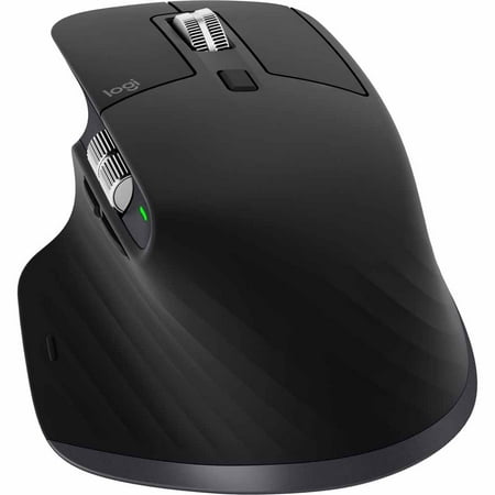 Logitech - MX Master 3 Advanced Wireless USB/Bluetooth Laser Mouse with Ultrafast Scrolling - Black