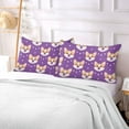 thumbnail image 5 of Plush Pillow Cases King Size Ultra Soft Warm Pillowcases with Zipper Corgi Dog Faces 20"x40", 5 of 9