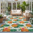 thumbnail image 2 of Area Rugs 5'x7', Summer Pineapple Carpet Runner Indoor Outdoor Rugs Home Decor Aesthetic, Tropical Fruit Flowers Palm Leaves Non Slip Mats Washable Accent Rug for Living Room Bedroom, 2 of 8