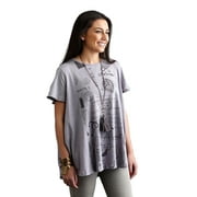 VO-HO Vintage boho Women's Gray Shirt - (One Size Fits Most)