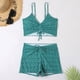 thumbnail image 2 of Traje de baño con pliegues de ángulo plano conservador para mujer informal con estilo Bikini cómodo hueco con estampado OAVQHLG3B Store  lin121212, 2 of 4