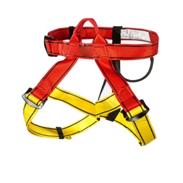 Cinturón de seguridad para descenso, Montañismo al aire libre, escalada en roca, cinturón de seguridad para gran altitud, protección de cintura, rojo y amarillo